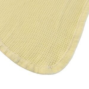 Vintage Curity Yellow Thermal Waffle Weave Baby Receiving Blanket Cotton 27x36